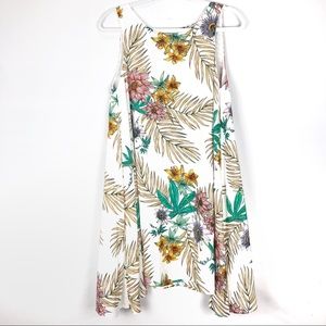 Umgee Floral Sleeveless Swing Dress Size Small